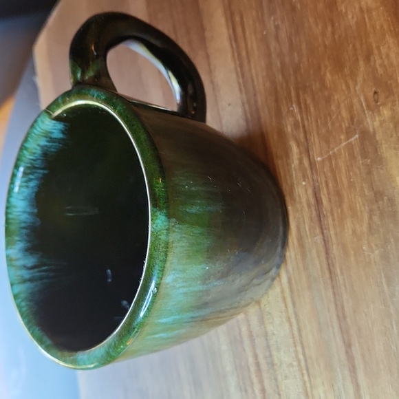 Blue Mountain 1970s Canada Green Drip glaze Pottery Mug and Cup - Picture 8 of 14